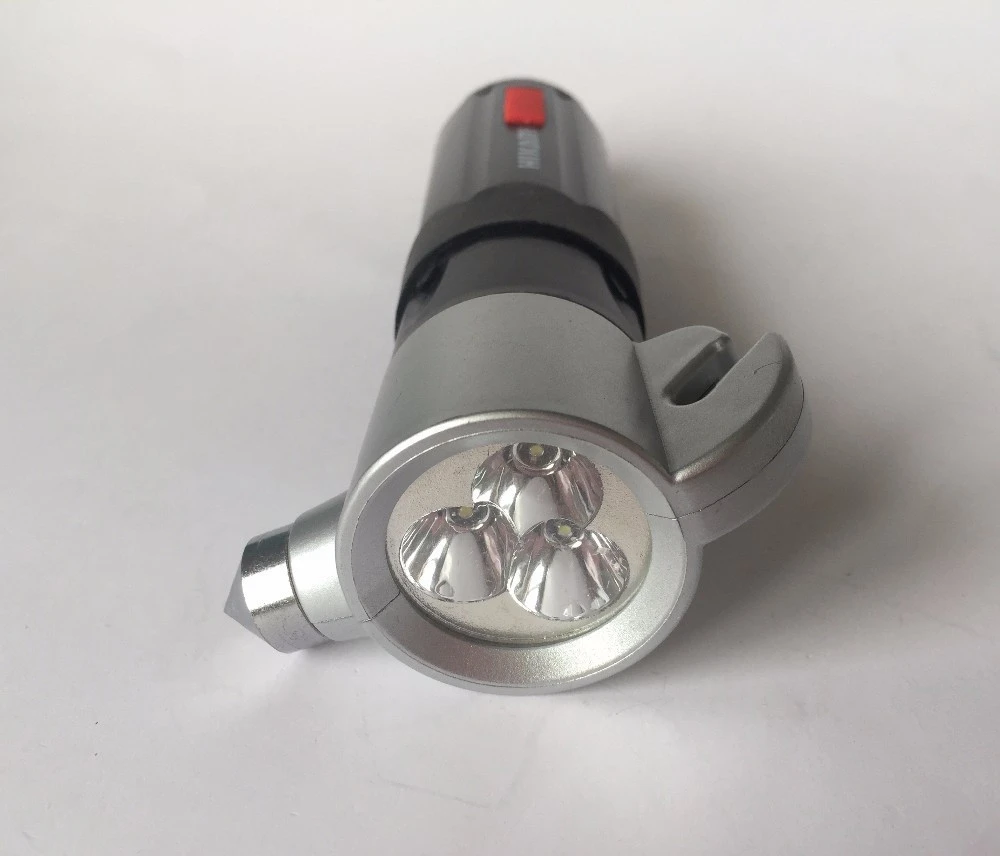 car emergency safety hammer screw driver  LED light 6 in 1 flashlight