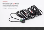Car LED Work Light Bar Wiring Harness 40Amp Relay Fuse ON-OFF-Strobe Waterproof Switch 2 Leads with Remote Control