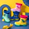 Cartoon dinosaur children plush warm detachable rain boots