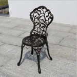 Cast aluminum balcony table chair outdoor furniture three piece set terrace courtyard iron chair small tea table combination