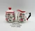Import Ceramic spoon rest with red heart fori Valentine&#39;s Day decoration from China