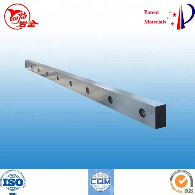 Certified long straight guillotine shearing blade for cut to length line