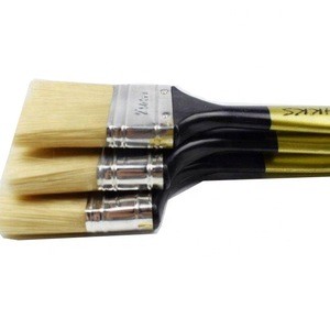 Cheap high quality paint brush black plastic handle