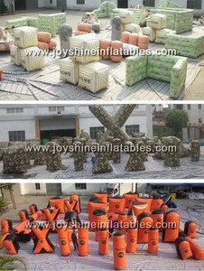Cheap Inflatables Paintball Bunkers Obstacles Archery Used Laser Tag Inflatable X Air Bunker X X Paintball Brick Wall Bunker Set