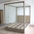 Import Cheap low height canopy french folding  frame four poster bed furniture wood double bed from China
