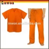 Cheap poly cotton  V neck Hospital uniform suit prison workwear