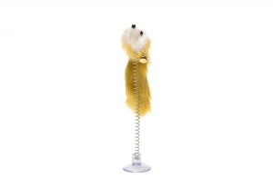 Cheap price high elasticity high quality sucker spring mouse cat toy cat interactive toy