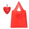 cheap recycled custom foldable 190t 210d waterproof heart shape shopping tote polyester bag
