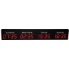 CHEETIE New Modern Wall Mounting 4 Time Zones Red LED Digital World Map Clock