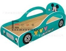 Children Lovely Wooden Single Car Shape Bed Quite Kids Car Bed Nursery School Furniture