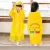 Import childrens raincoat with a school bag, students outdoor walking safety and transparent poncho from China