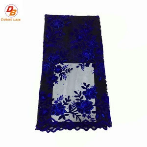 China Best Selling Guipure Lace Embossed Velvet Fabric