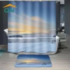 China custom suppliers digital printed polyester hotel shower curtain