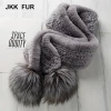 China Factory Wholesale Real Fur Scarf New Fashion Rex Rabbit Fur Scarf For Women