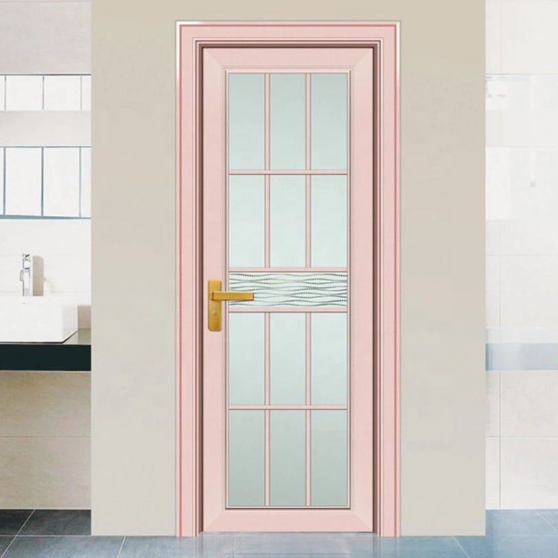 China Hot Sale Aluminum Bathroom Decoration Glass Door Made In China