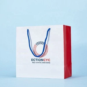 China Manufacturer Gift Or other Products Packing White Color Paper Shopping Bag