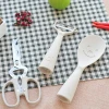 China Suppliers Product Kitchenware Ladle Peeler Multifunctional Scissors High Quality Wheat Straw Stainless Steel Cookware Set