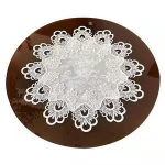 China wholesale beautiful Round  Lace Placemat Table Cup Mat