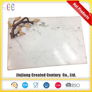 Chinese natural marble stone serving plate