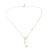 Import Chinese Supplier Stainless Steel Fashion Accessories Cheap Gold Plated Triangle Shell Pendant Adjustable Necklace from China
