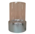 chrome plated bio ethanol fireplace chimenea