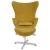 Import Citron Wool Fabric Egg Chair with Tilt-Lock Mechanism and Ottoman from USA