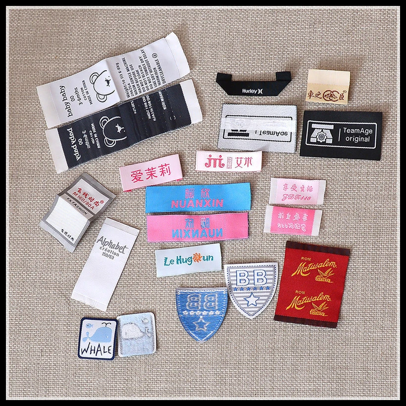 Clothing Accessories Private Brand Name tags Woven Printed Labels Clothes Garment label DIY tags Craft Sewing Accessories