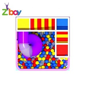Colorful children amusement soft indoor slide playground with ball pool