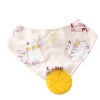 Colorful pure cotton  soft bandana bib baby drool saliva towels baby textile bibs silicone baby teething bib