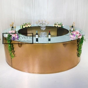 Commercial  stainless steel big round wedding bar counter table