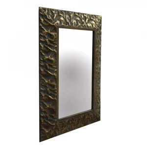 Concave - Convex Modelling Generally In Surface Shining Gold Bronze Console Table Designer Frame Wall Hollywood Mirror
