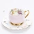 Import Concentrate 90ml coffee tea cups with Pink and Purple elegance flowers decal porcelain coffee tea cup and saucer from China