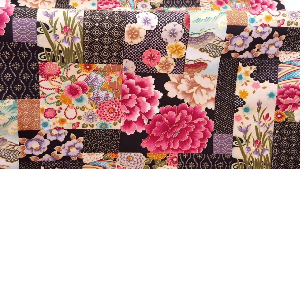 cotton patchwork fabrics made from recycled cotton fabric cut pieces suitable for quilting crafts