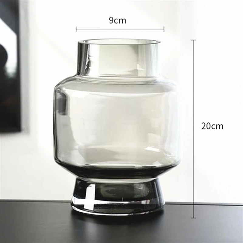Creative Luxury Flower Vase Glass Clear Modern Simple Nordic Glass Vase Home Decoration Flower Vase Glass Clear