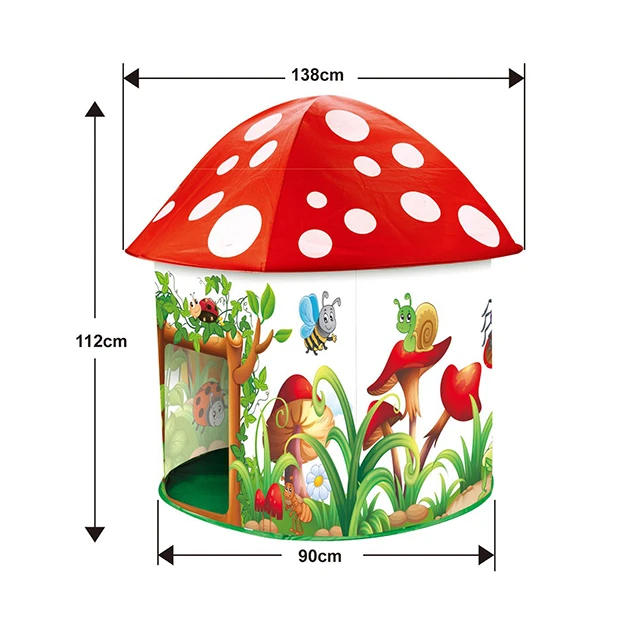 Creative mushroom design kids play house indoor children play tent outdoor foldable dome camping tent