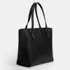 custom black vegan leather simple classic ladies shopper handbag women shoulder hand tote bag