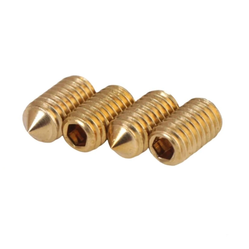 Custom brass Din914 Cone Point Set Screw for locks
