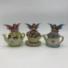 Custom Cheap Mini Teapot Shaped Fairy Wholesale Resin Garden Crafts