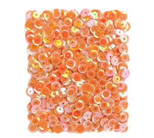 Custom Children Safety Opalescent Sequins 9mm Yellow Loose Sequins Cup Sequin Crafts Rainbow Spangles Beads For DIY Making
