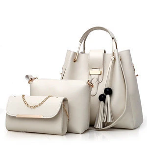 Custom Colorful  Luxury Ladies Handbag Set Lady 3 Pieces PU Leather Bags Totes Satchels Crossbody Bag