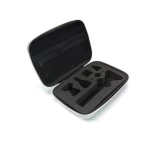 Custom EVA Foam Insert Designed Barber Tool Storage Case Silver PU Leather Hair Clipper Tool Case