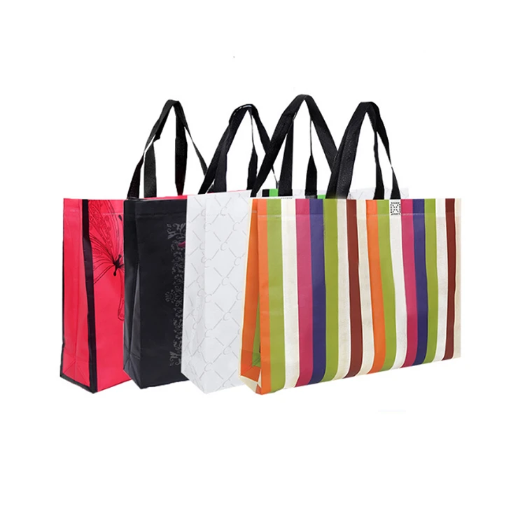 Custom Fashion Shopper Tote Reusable Recycled Eco Fabric Nonwoven Shopping Bag