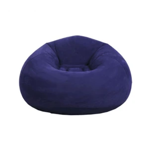 Custom Furniture Floding Inflatable Bedroom Sofa Chair Lounge Back Double Seat Flocking Inflatable Sofa