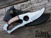 Custom Handmade D2 Tool Steel Hunting Knife With Bone Handle and Leather Sheath LWS-864