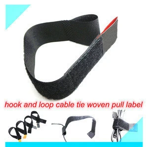 Buy Custom Hook And Loop Cable Tie With Label from Shenzhen Hongfang  Textile Limited, China