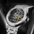 Import Custom Hot Luxury Mens Skeleton Mechanical Watches 316L Stainless Steel Sapphire Glass Wrist Watch Men from China