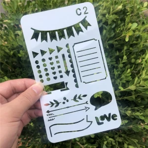custom journal stencil for notebook planner