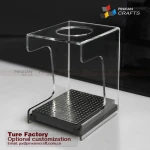 custom kitchen room black acrylic coffee drip station circle Hand coffee holder Tchibo coffee dripper