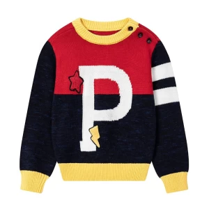 Custom knitwear Jacquard jumpsuit Cotton sweaters Baby sweater