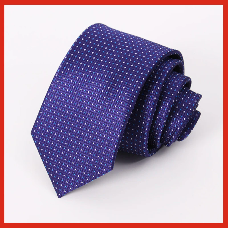 Custom Logo Mens Jacquard Woven Silk Polyester Necktie